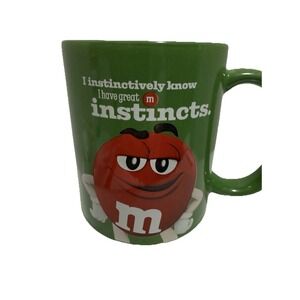 M&M'S Red GREEN I Instinctively know I have great instincts COFFEE MUG CUP